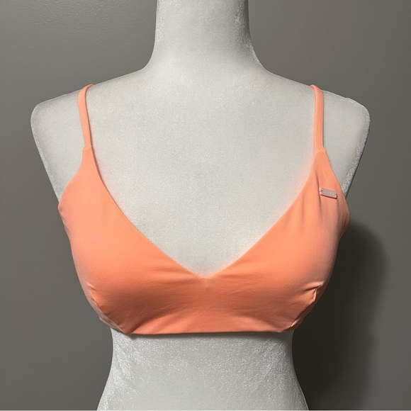 Roxy Beach Classics Athletic Triangle Bikini Top Peach - Picture 4 of 14